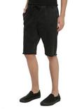 XXX RUDE Black Wash Jogger Shorts, CHARCOAL, hi-res
