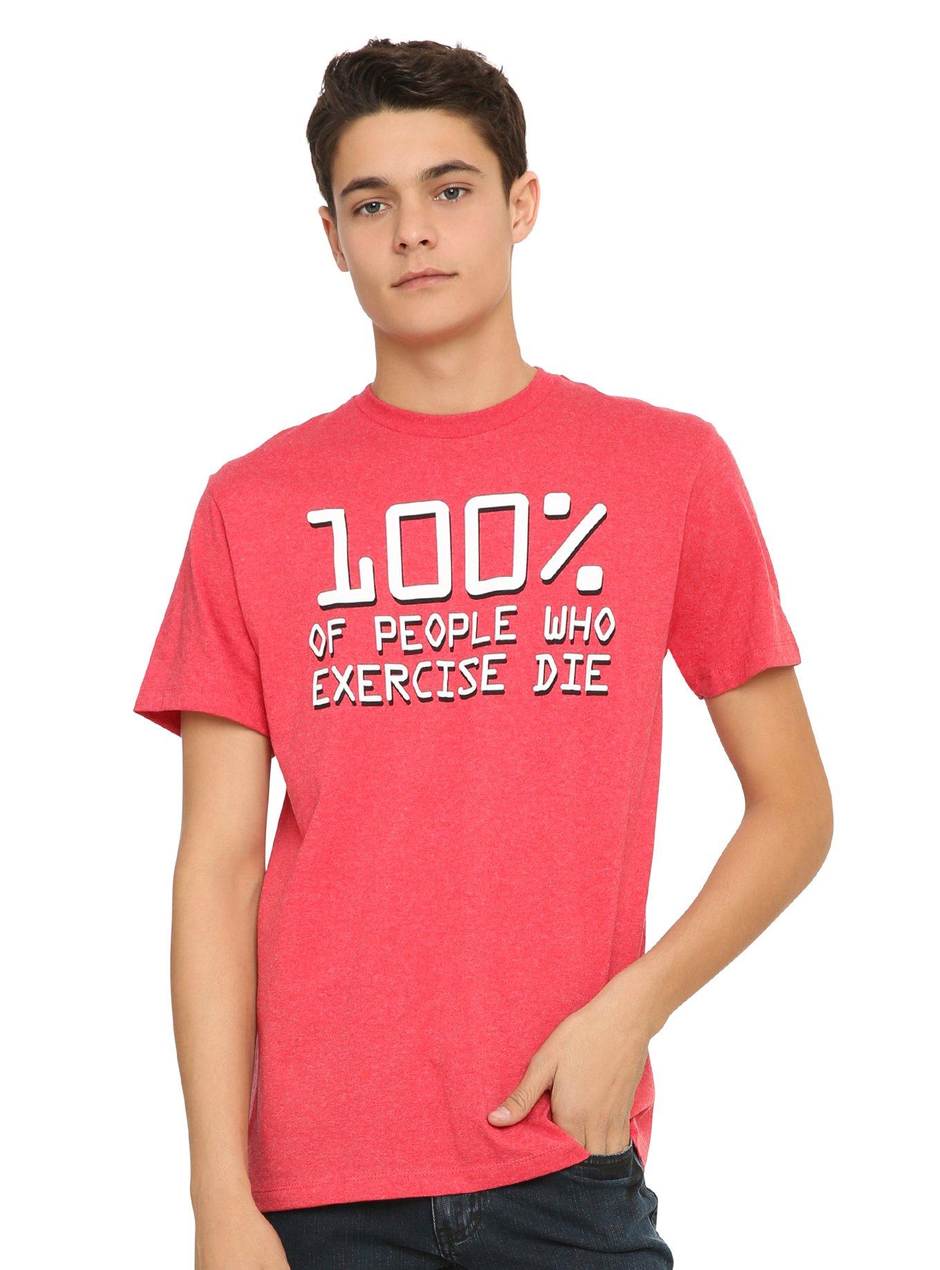 People Who Exercise T-Shirt, RED, hi-res