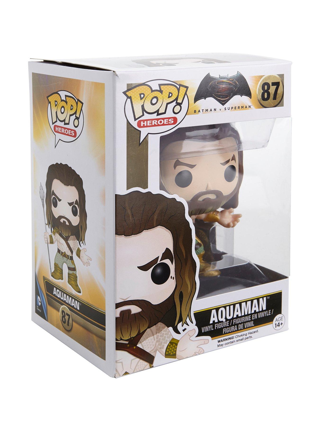 Funko DC Comics Batman V Superman: Dawn Of Justice Pop! Heroes Aquaman Vinyl Figure, , hi-res