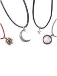 Moon & Star Suede Cord Choker 4 Pack, , hi-res