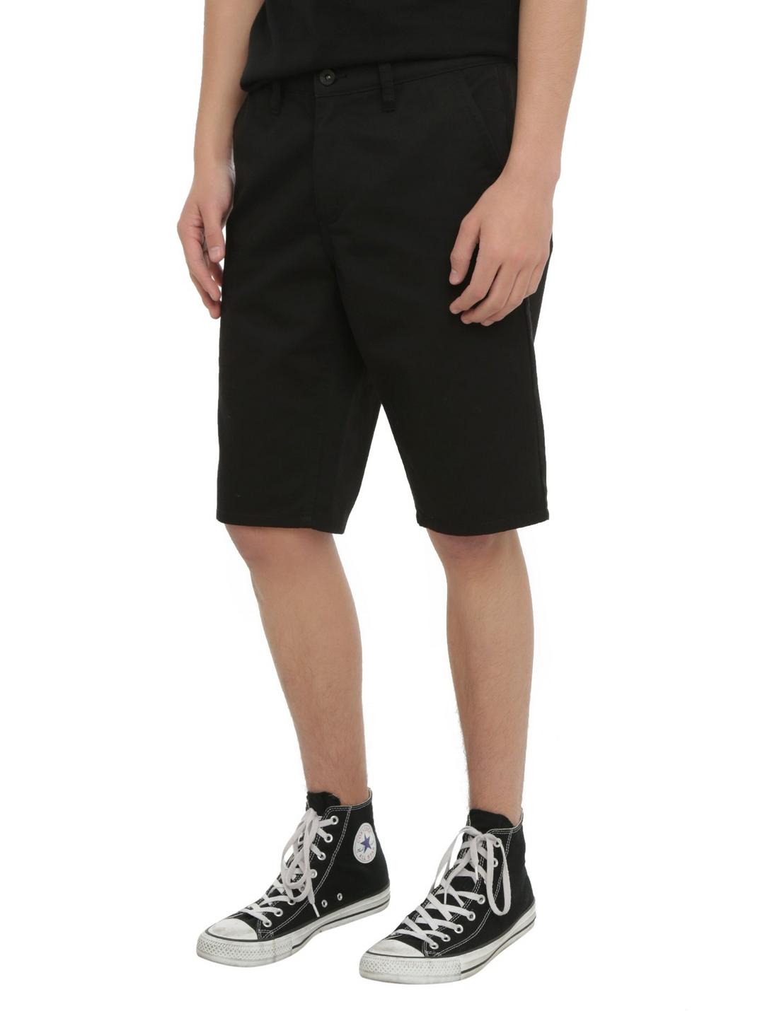 XXX RUDE Black Workwear Shorts, BLACK, hi-res
