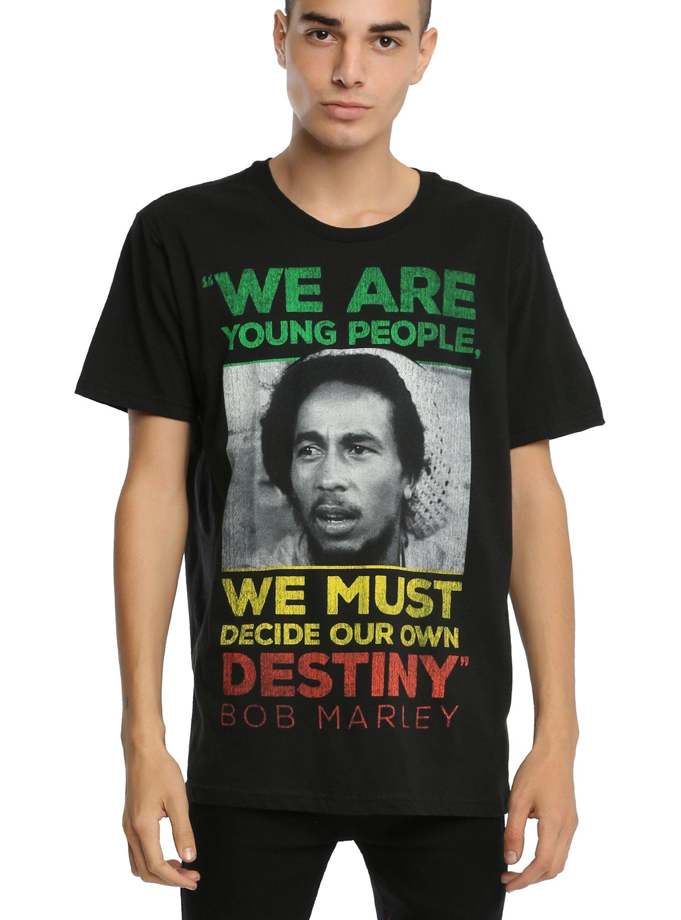 Bob Marley Stripe T-Shirt Hot Topic