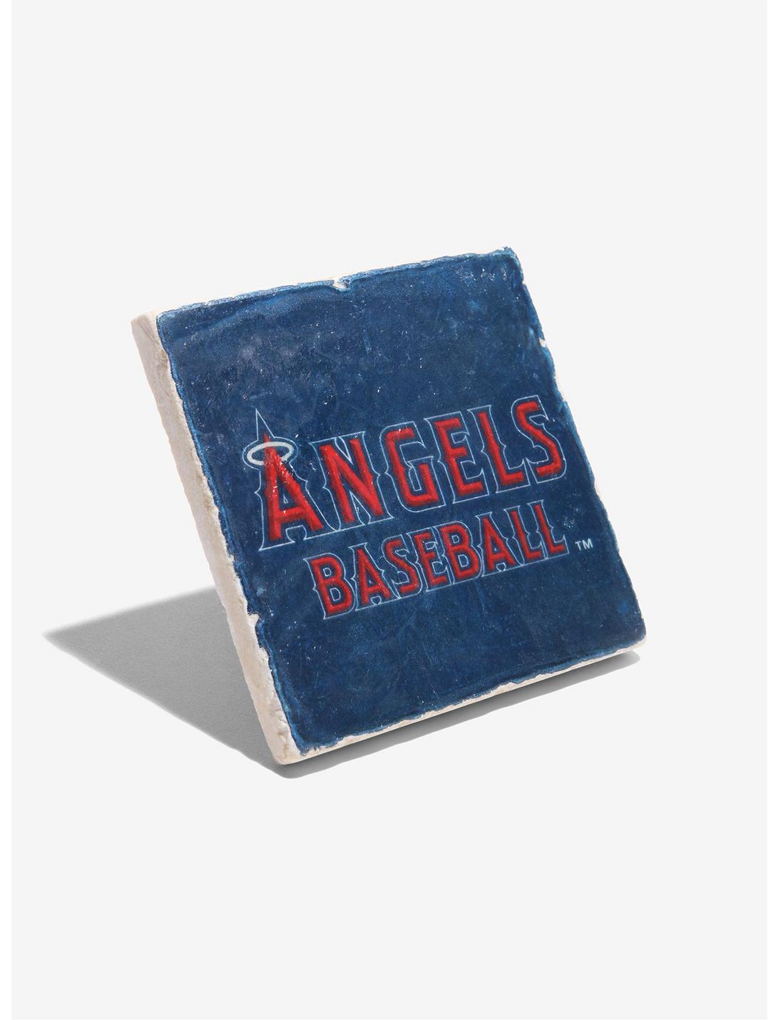 MLB Los Angeles Angels Of Anaheim Blue Italian Marble Coaster, , hi-res