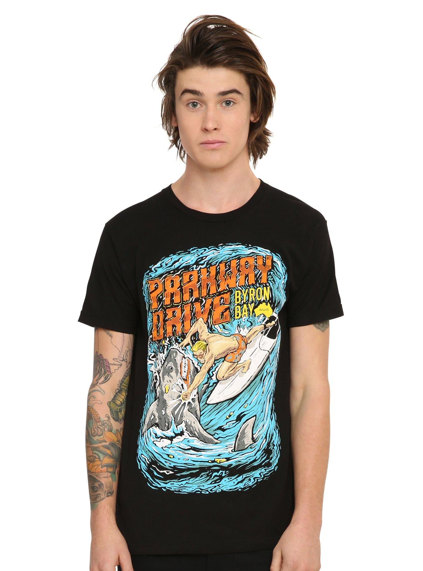 Parkway Drive Surfer Vs. Shark T-Shirt, , hi-res