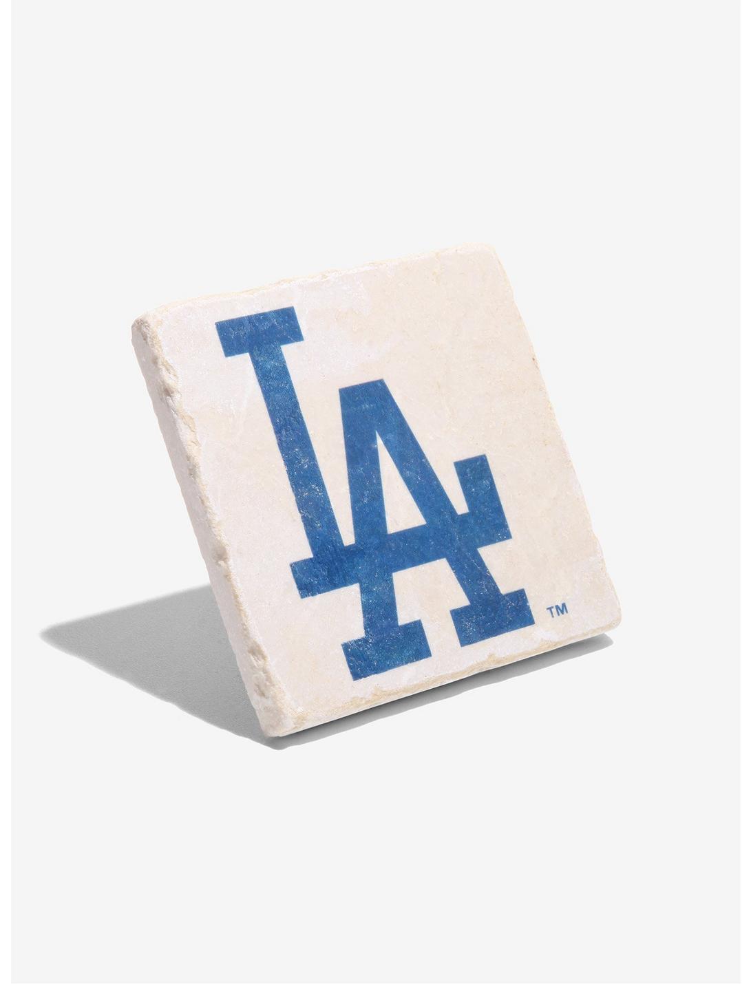 MLB White Los Angeles Dodgers LA Marble Coaster, , hi-res
