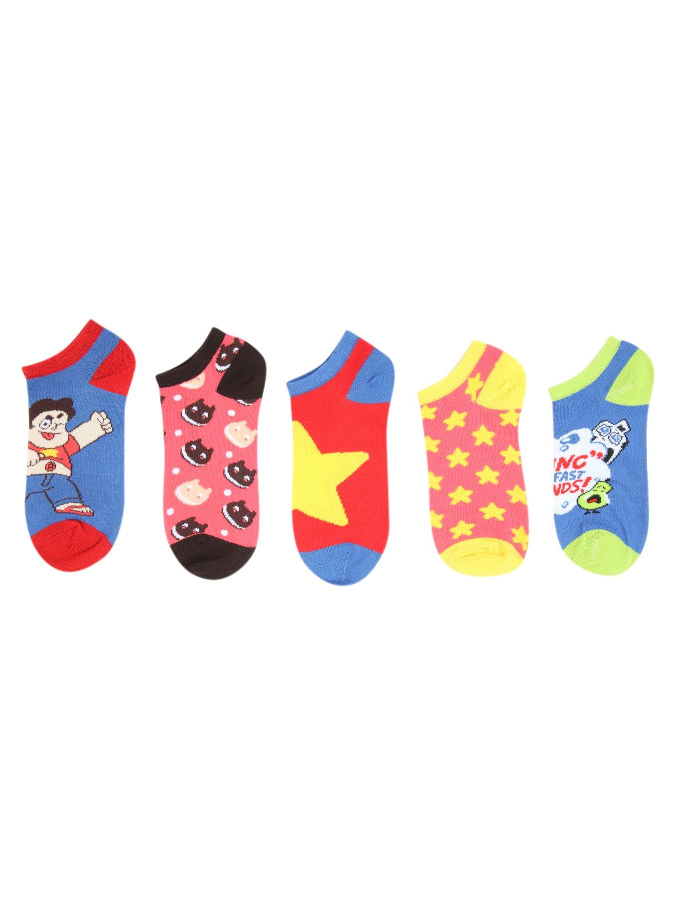 Steven Universe No-Show Socks 5 Pair, , hi-res