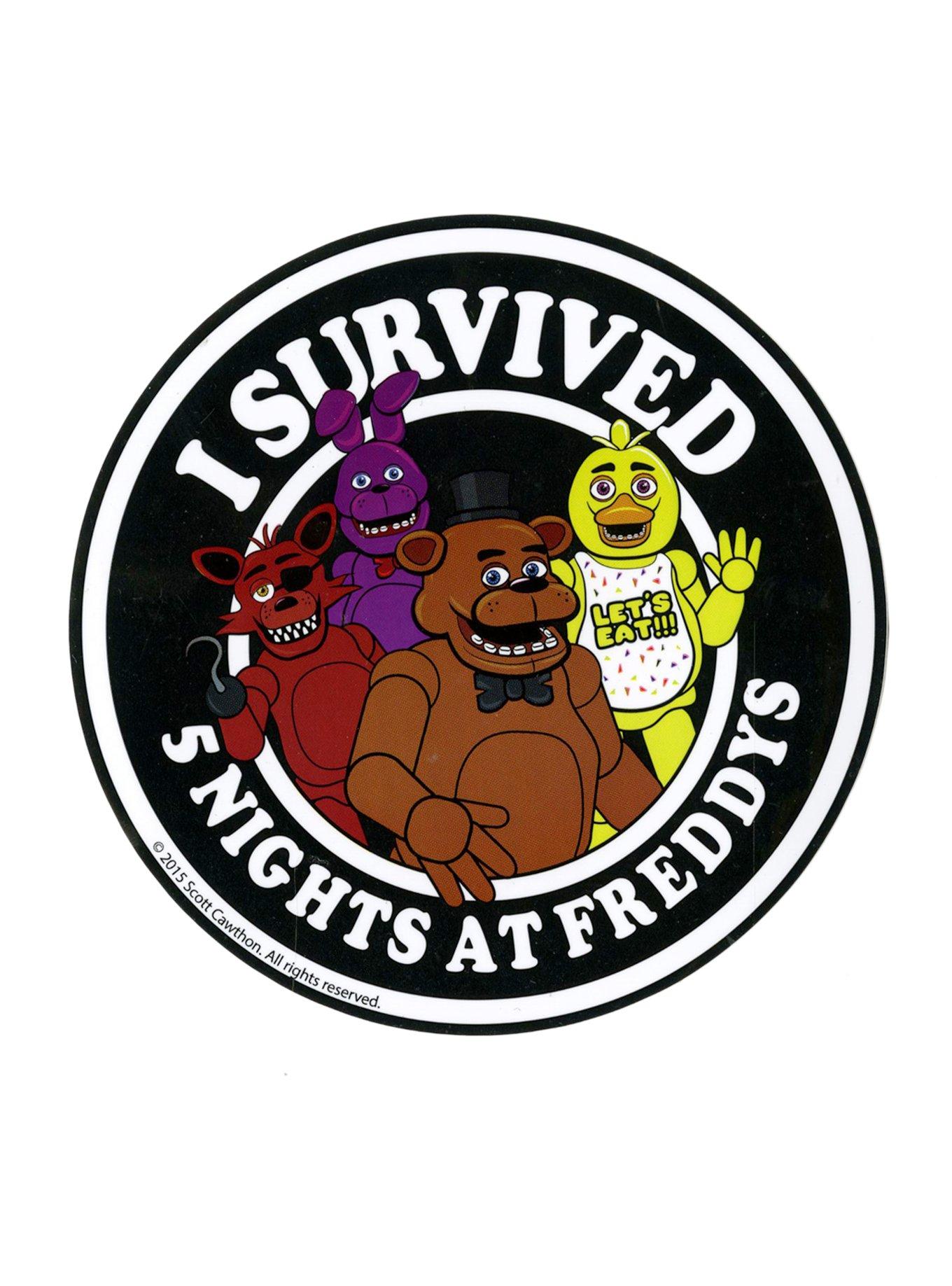 Five Nights At Freddy’s I Survived Sticker, , hi-res