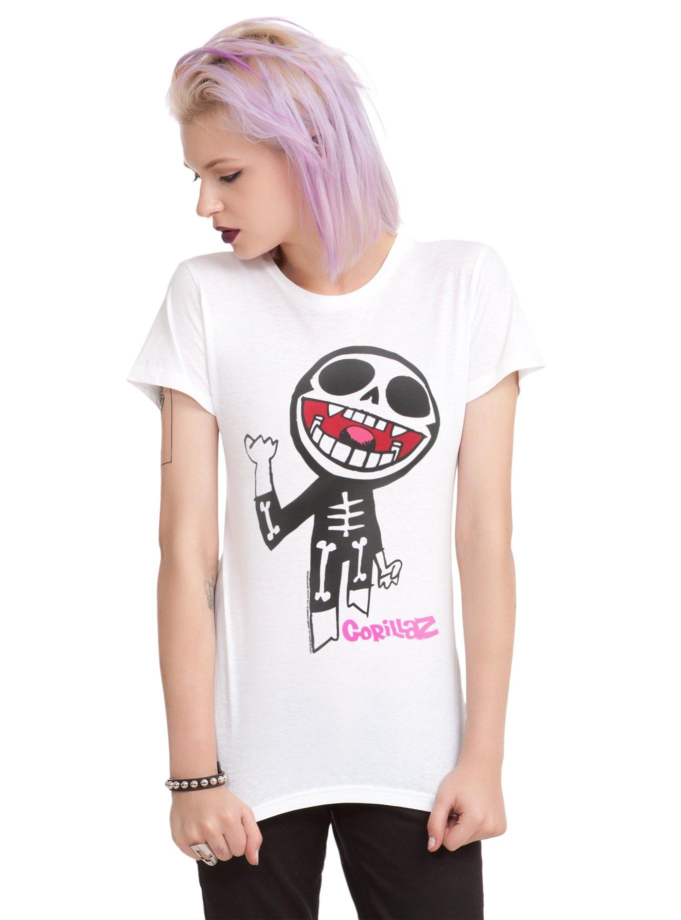 Gorillaz Skeleton Girls T-Shirt | Hot Topic