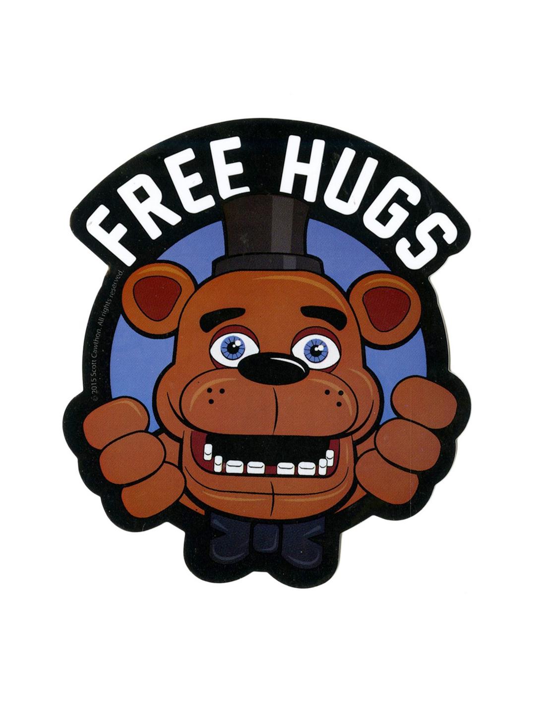 Five Nights At Freddy’s Free Hugs Sticker, , hi-res