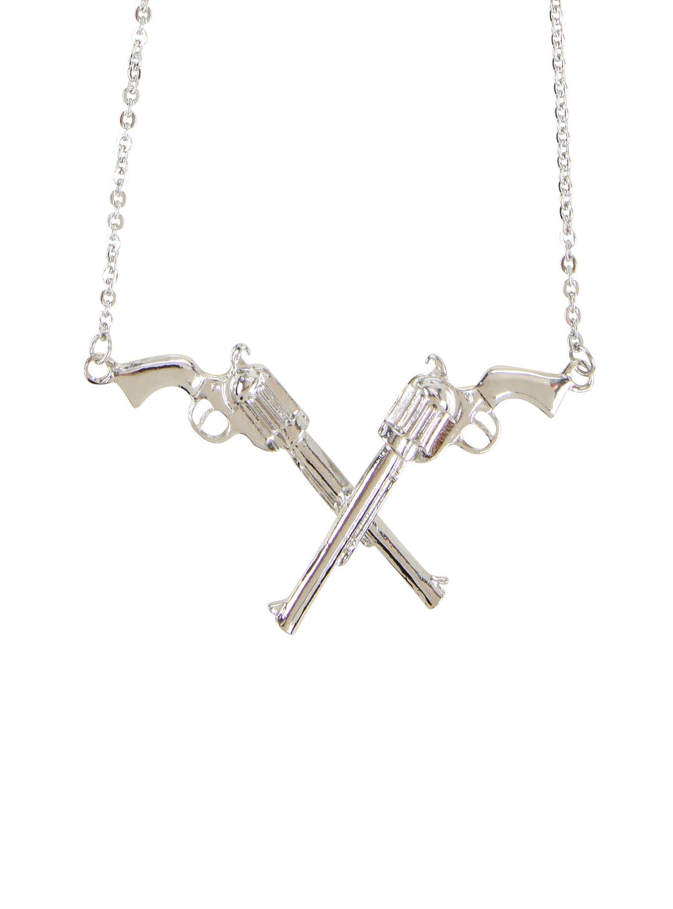 Crossed Guns Necklace, , hi-res