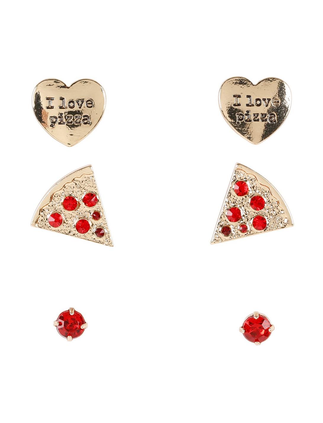 Pizza Love Earrings Set, , hi-res