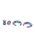 Acrylic Pink & Blue Geometric Pincher & Plug 4 Pack, , hi-res