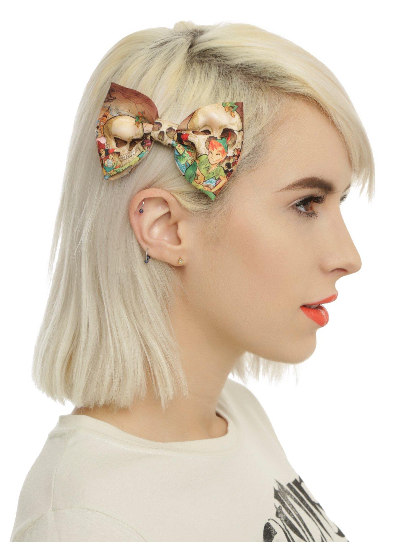 Disney Peter Pan Skull Rock Hair Bow, , hi-res