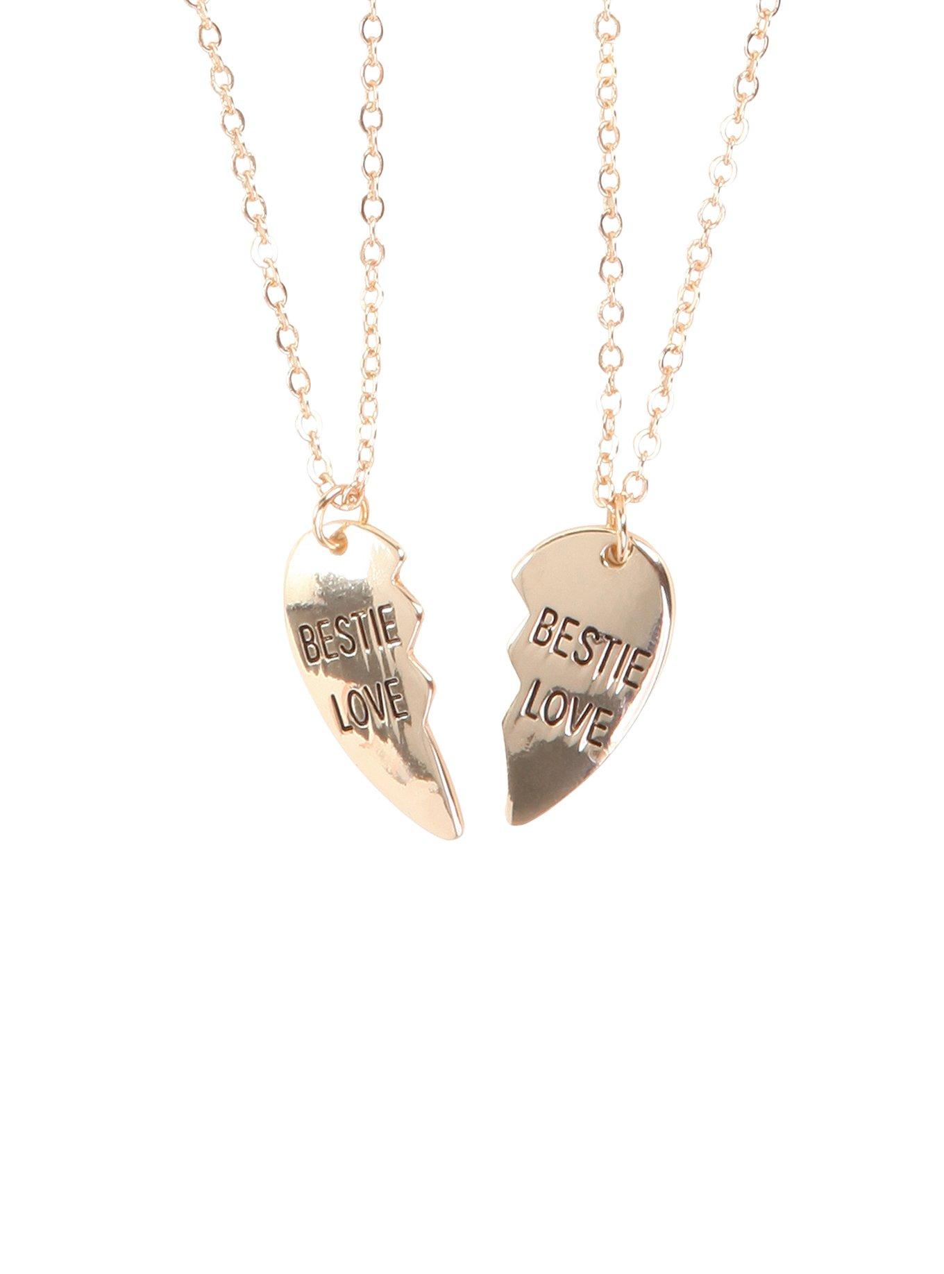 Bestie Love Heart Best Friend Necklace Set, , hi-res