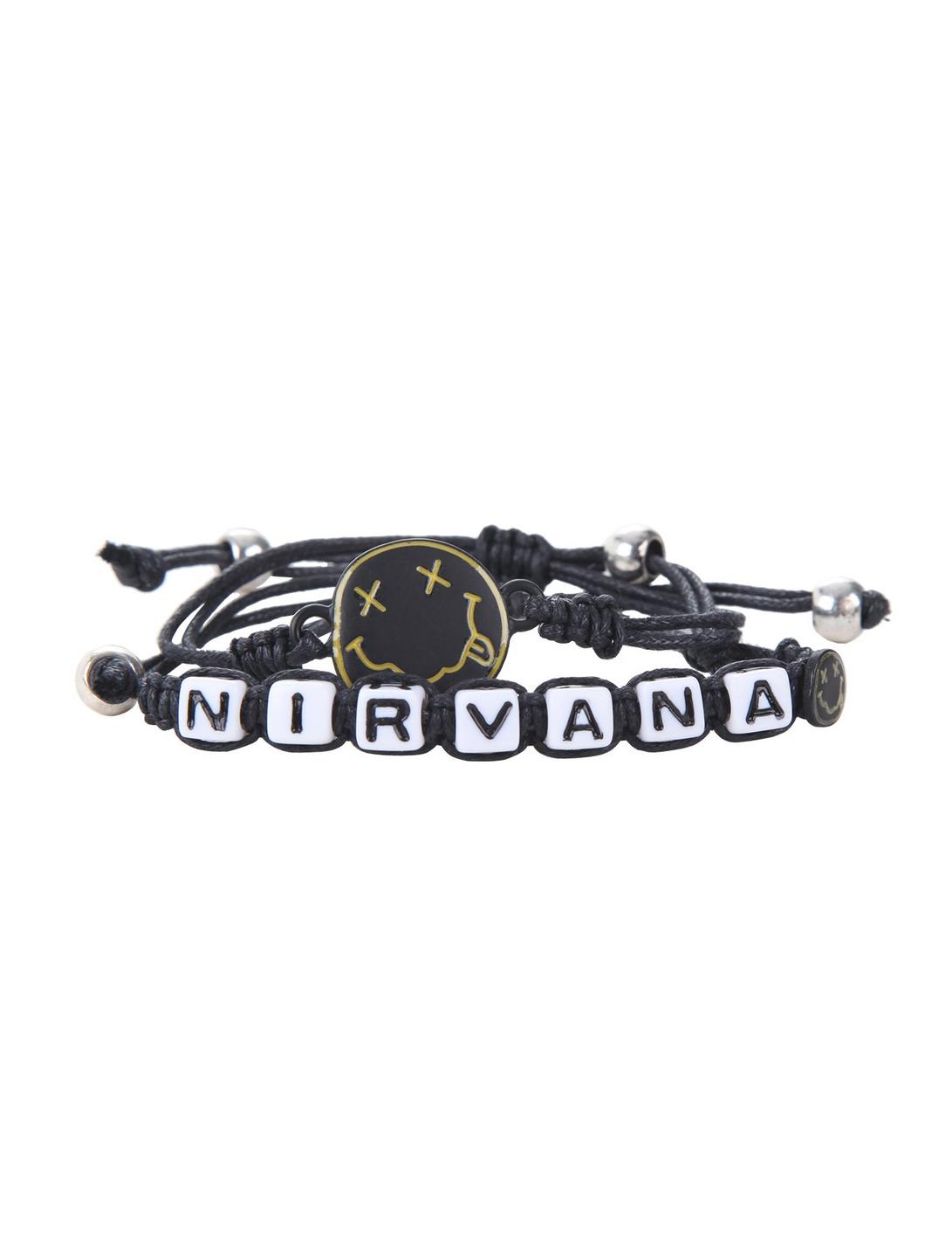 Nirvana Smiley Cord Bracelet Set, , hi-res