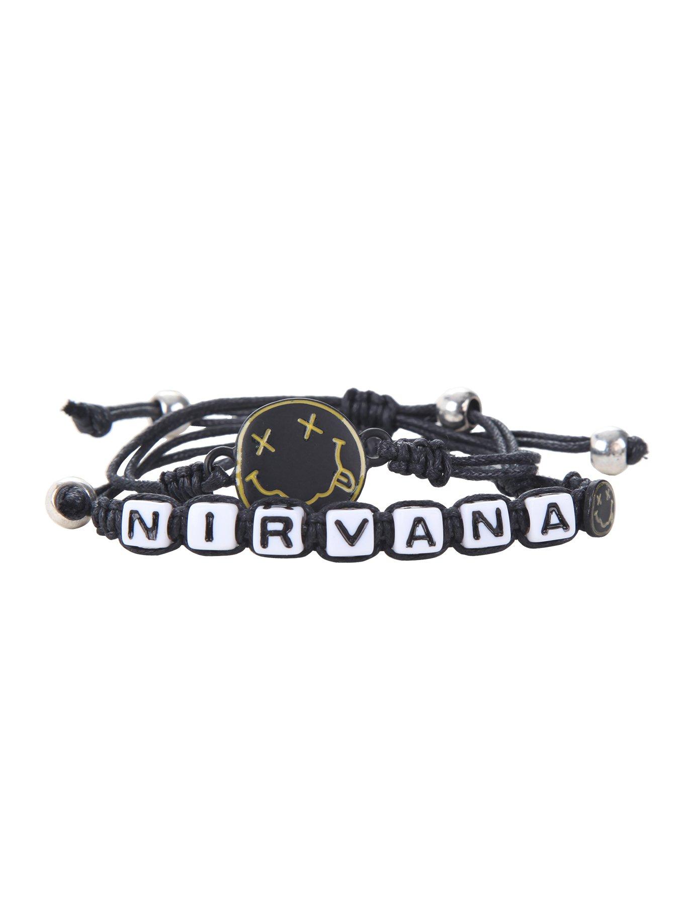 Nirvana Smiley Cord Bracelet Set, , hi-res