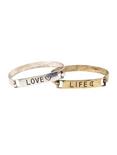 Love & Life Cuff Bracelet Set, , hi-res