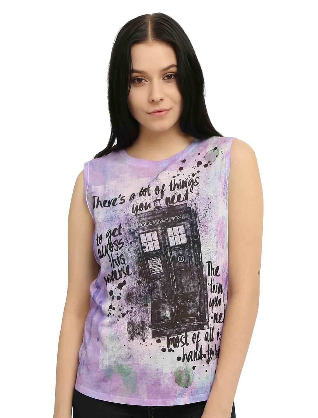 Doctor Who Hand To Hold Girls Muscle Top, , hi-res