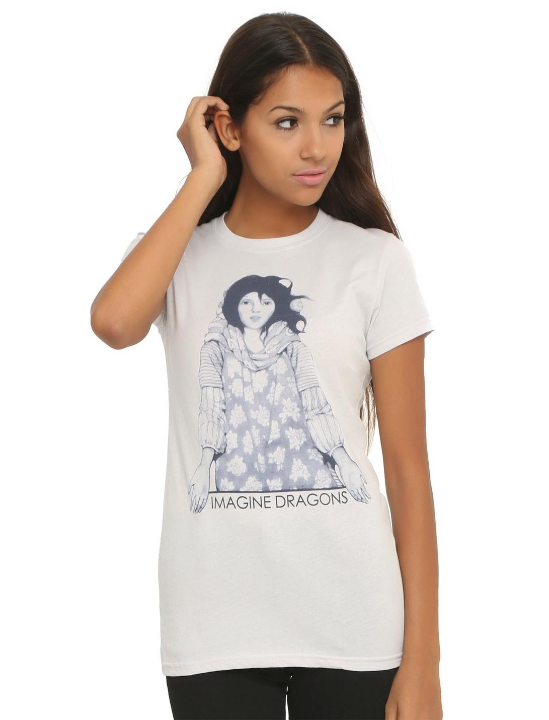 Imagine Dragons Woman Graphic Girls T-Shirt, LIGHT GRAY, hi-res