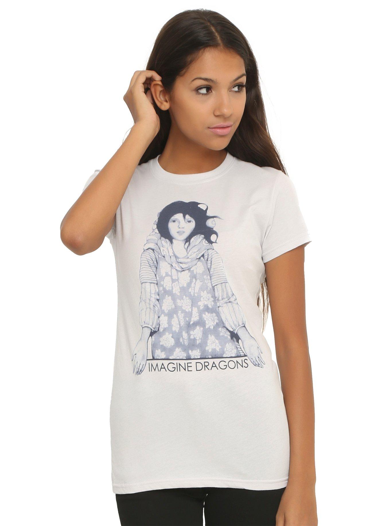 Imagine Dragons Woman Graphic Girls T-Shirt, LIGHT GRAY, hi-res
