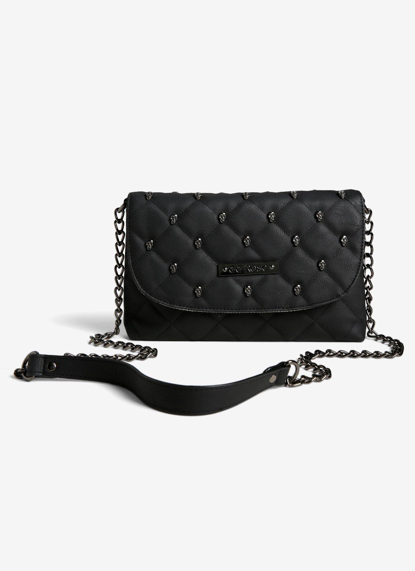 Quilted Skull Clutch, , hi-res