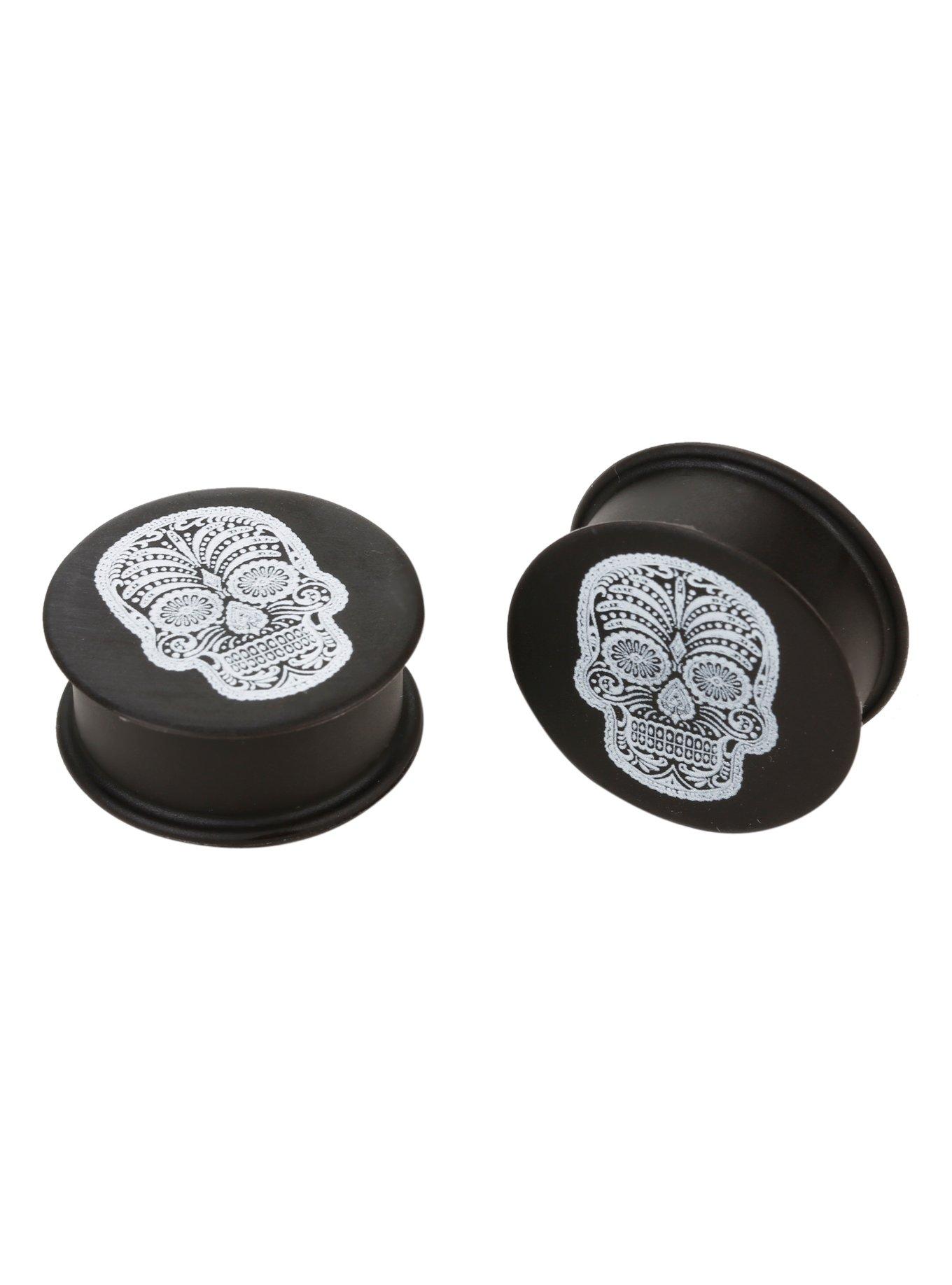 Kaos Softwear Black Sugar Skull Plug 2 Pack, , hi-res