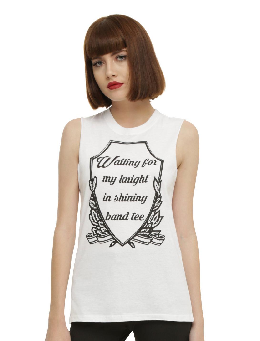 Knight In Shining Band Tee Girls Muscle Top, WHITE, hi-res