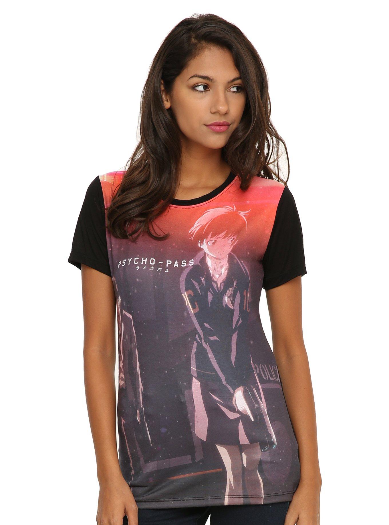 Psycho-Pass Akane & Kogami Sublimation Girls T-Shirt, , hi-res