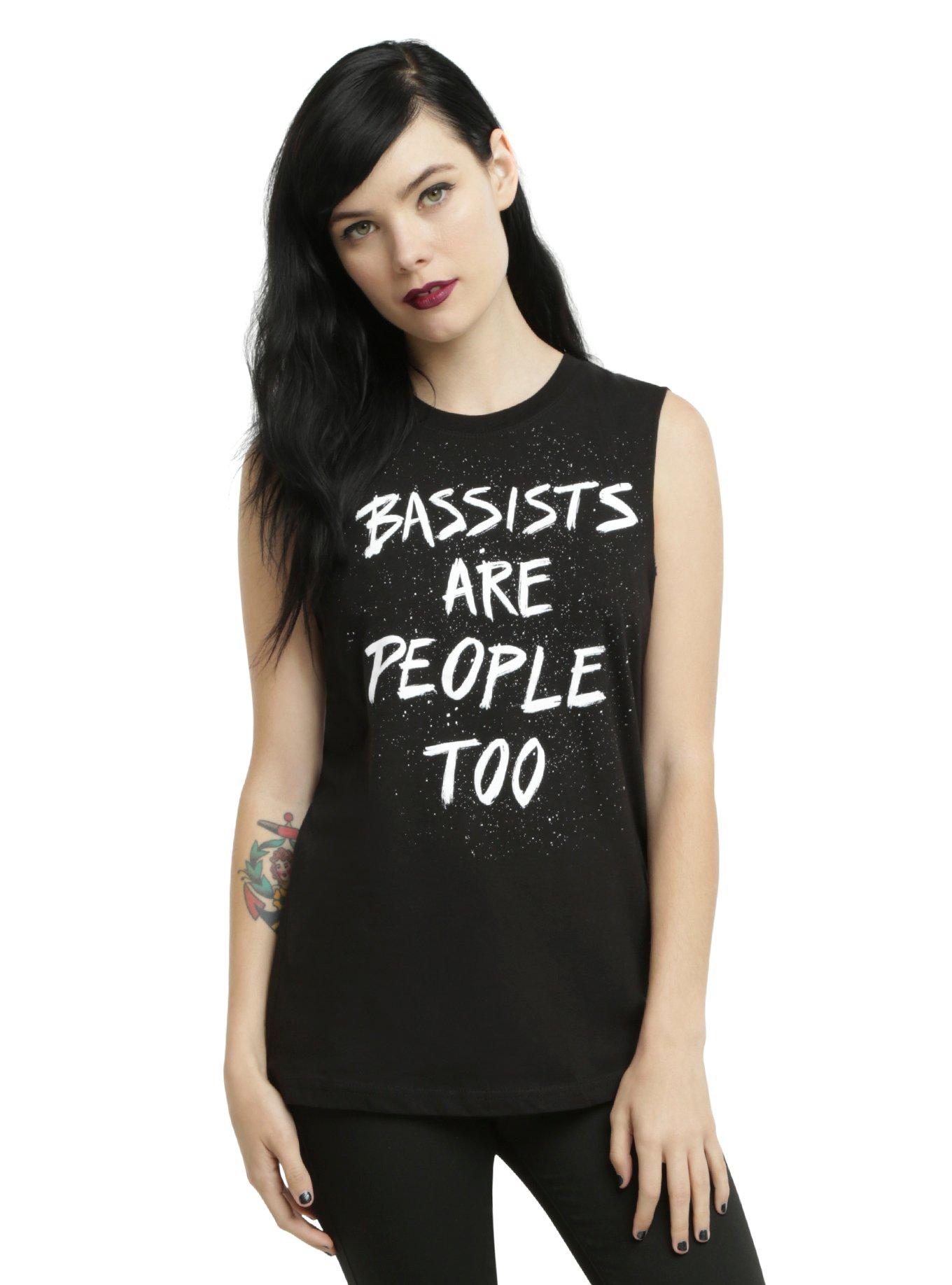Bassists Are People Too Girls Muscle Top, BLACK, hi-res