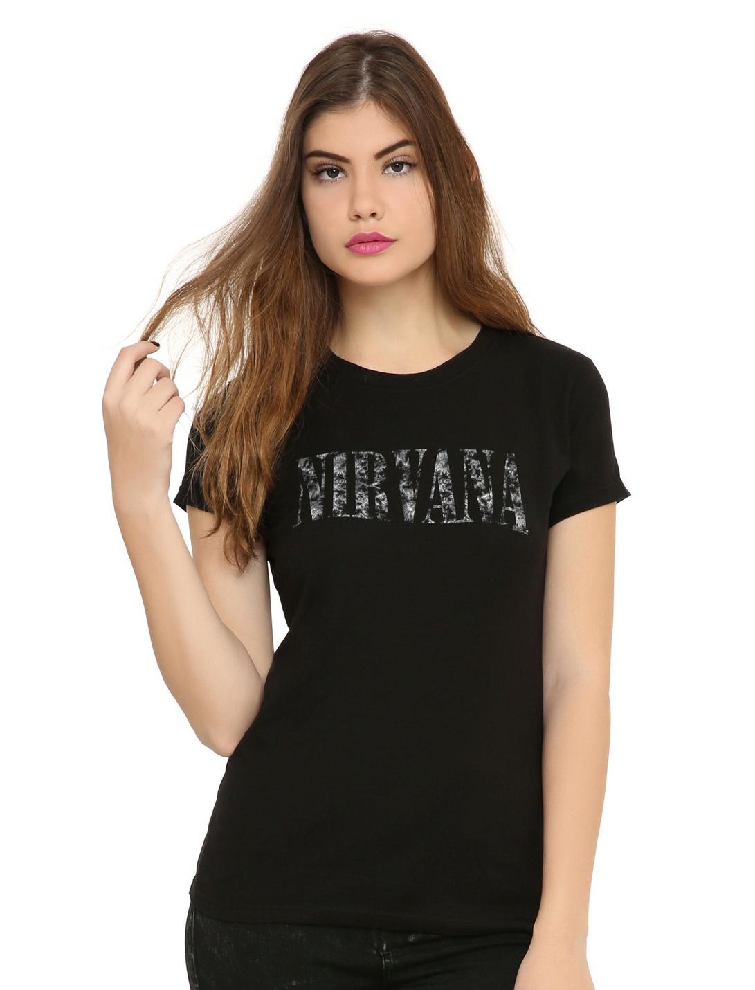 Nirvana Tie Dye Logo Girls T-Shirt, , hi-res