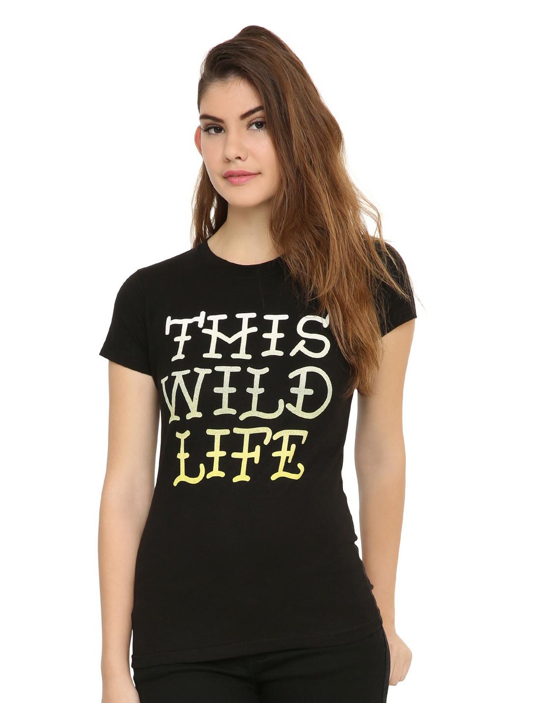 This Wild Life Logo Girls T-Shirt, BLACK, hi-res