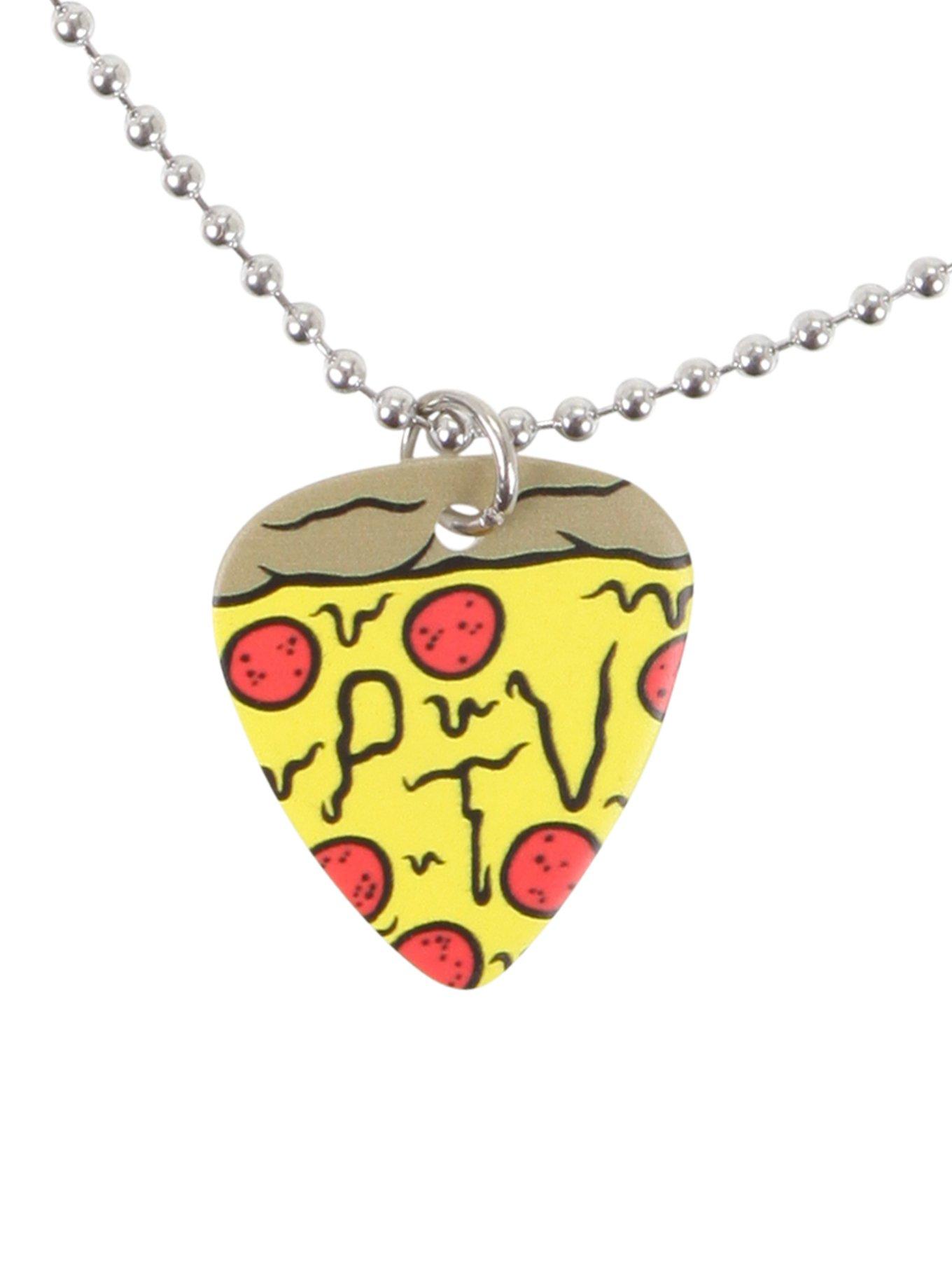 Pierce The Veil Pizza Guitar Pick Necklace, , hi-res