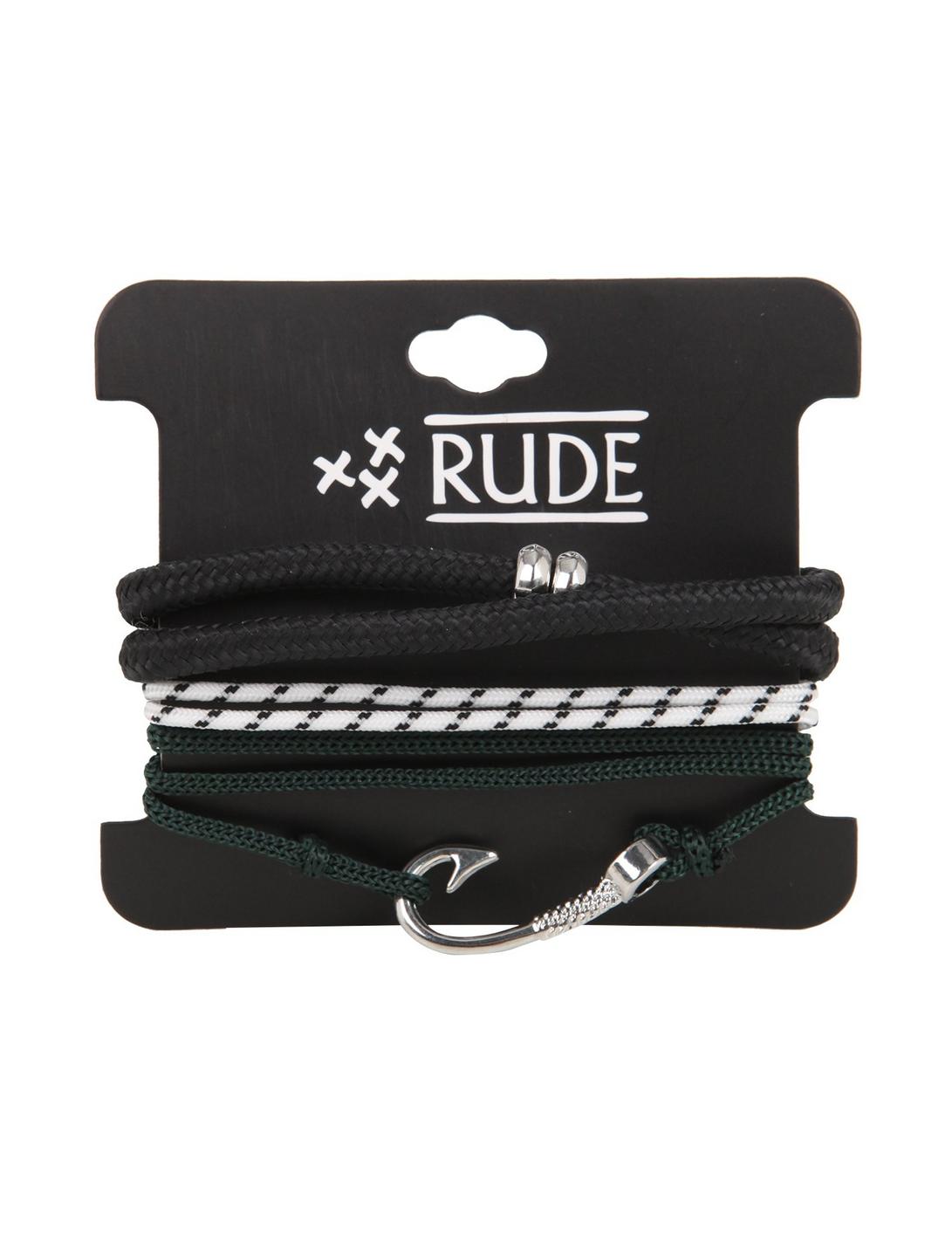 RUDE Guys Hook Cord Bracelet Set, , hi-res