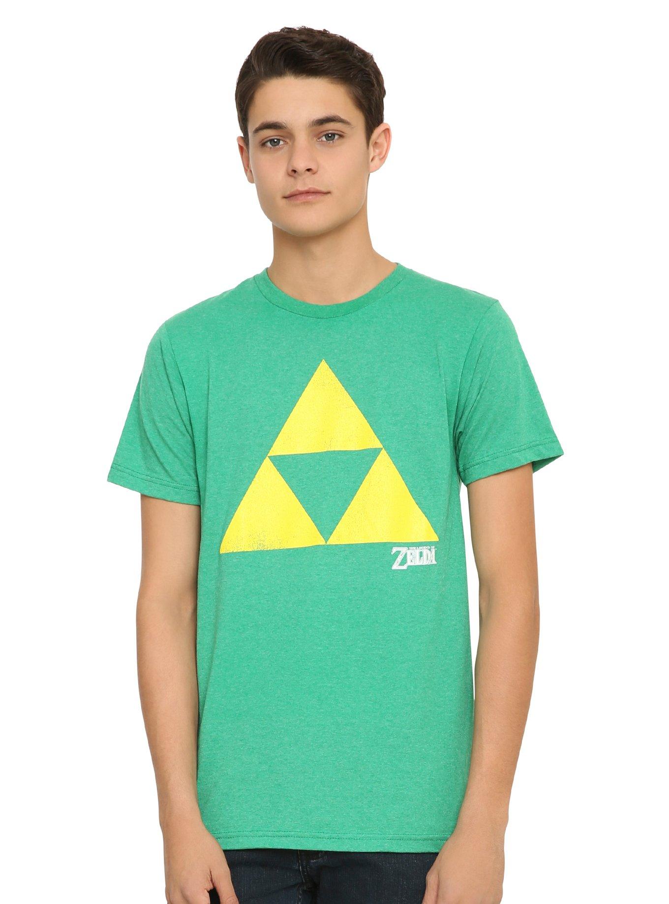 The Legend Of Zelda Triforce T-Shirt, KELLY GREEN, hi-res