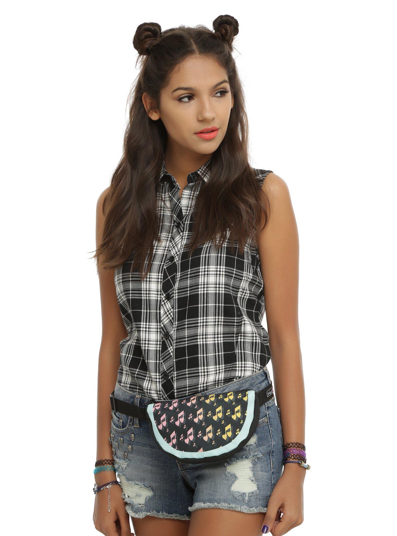 Teen Hearts Music Note Fanny Pack, , hi-res