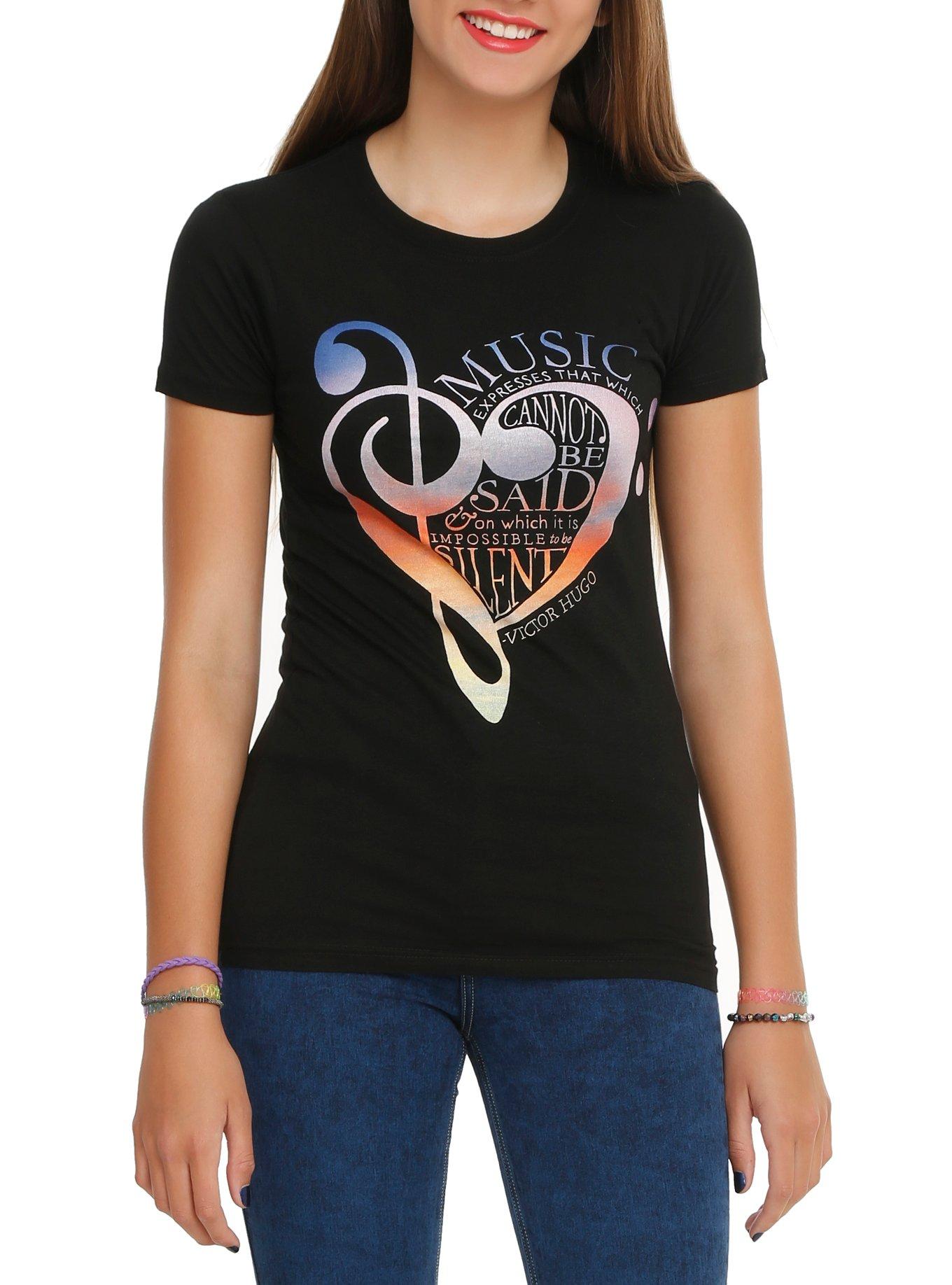 Music Expresses Clef Heart Girls T-Shirt, , hi-res