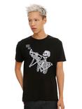 Skeleton Trumpet T-Shirt, BLACK, hi-res
