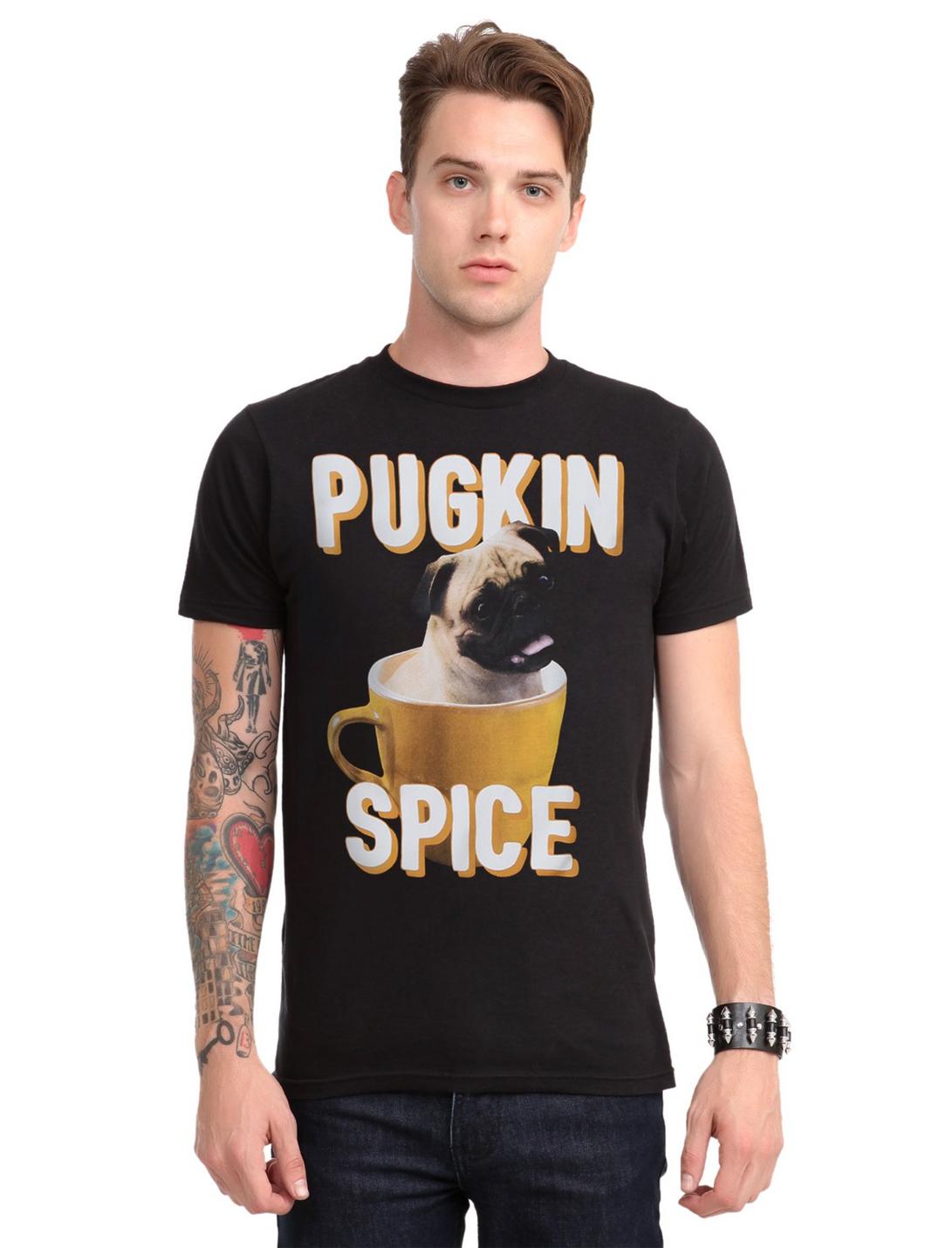 Pugkin Spice T-Shirt, BLACK, hi-res
