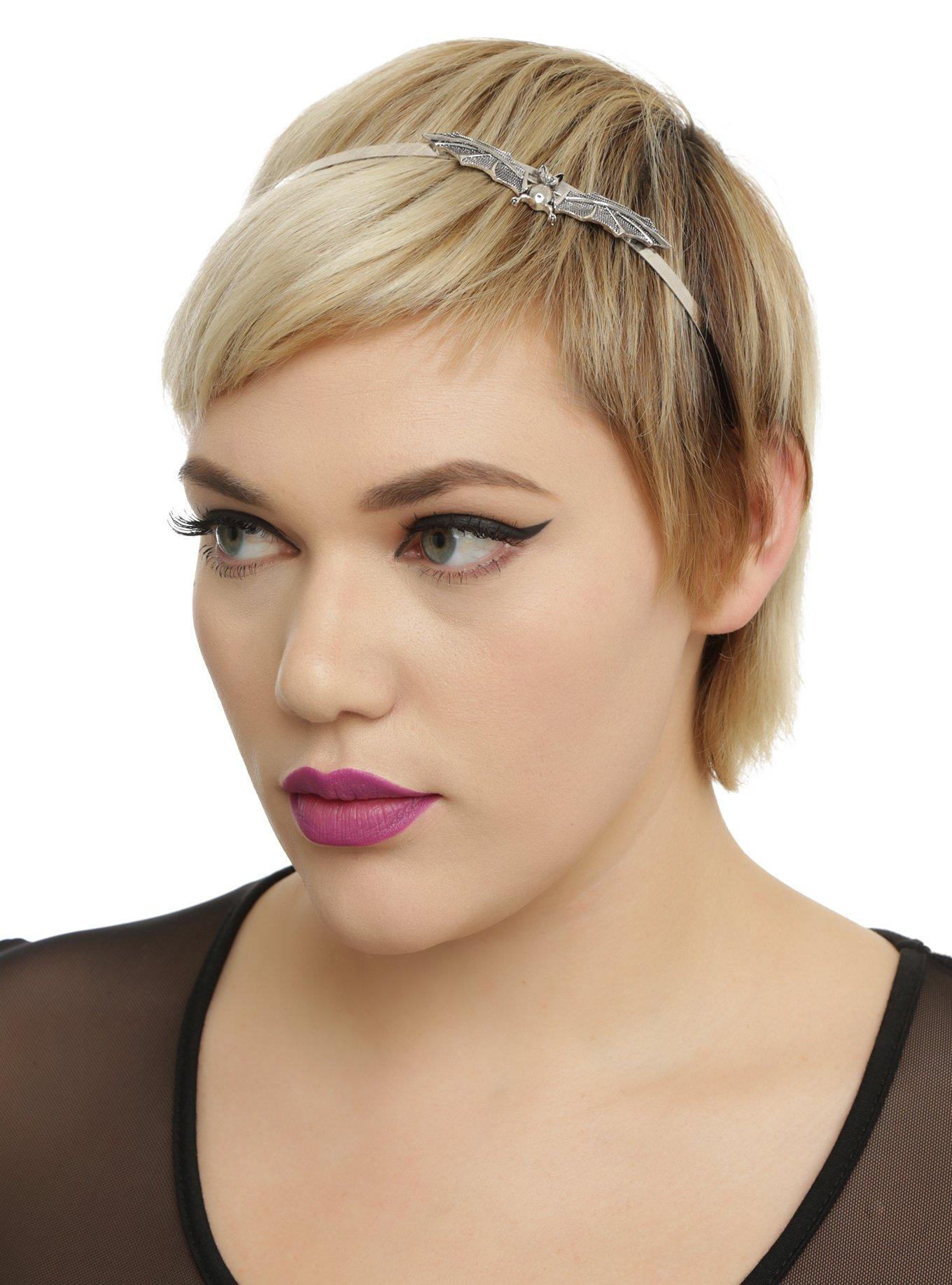 Silver Bat Metal Headband, , hi-res