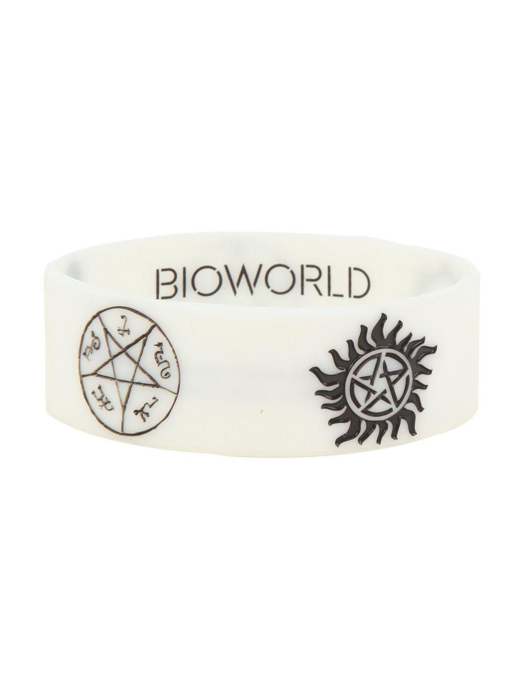 Supernatural Symbols Glow Rubber Bracelet, , hi-res