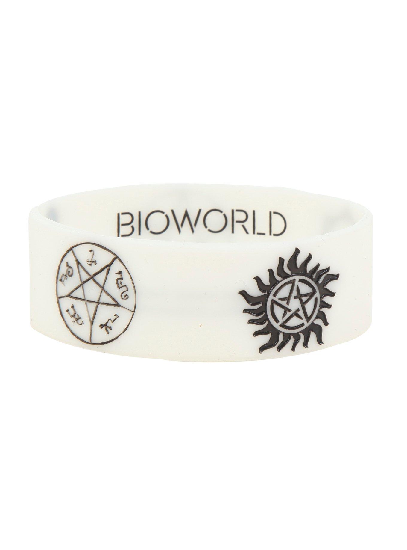Supernatural Symbols Glow Rubber Bracelet, , hi-res