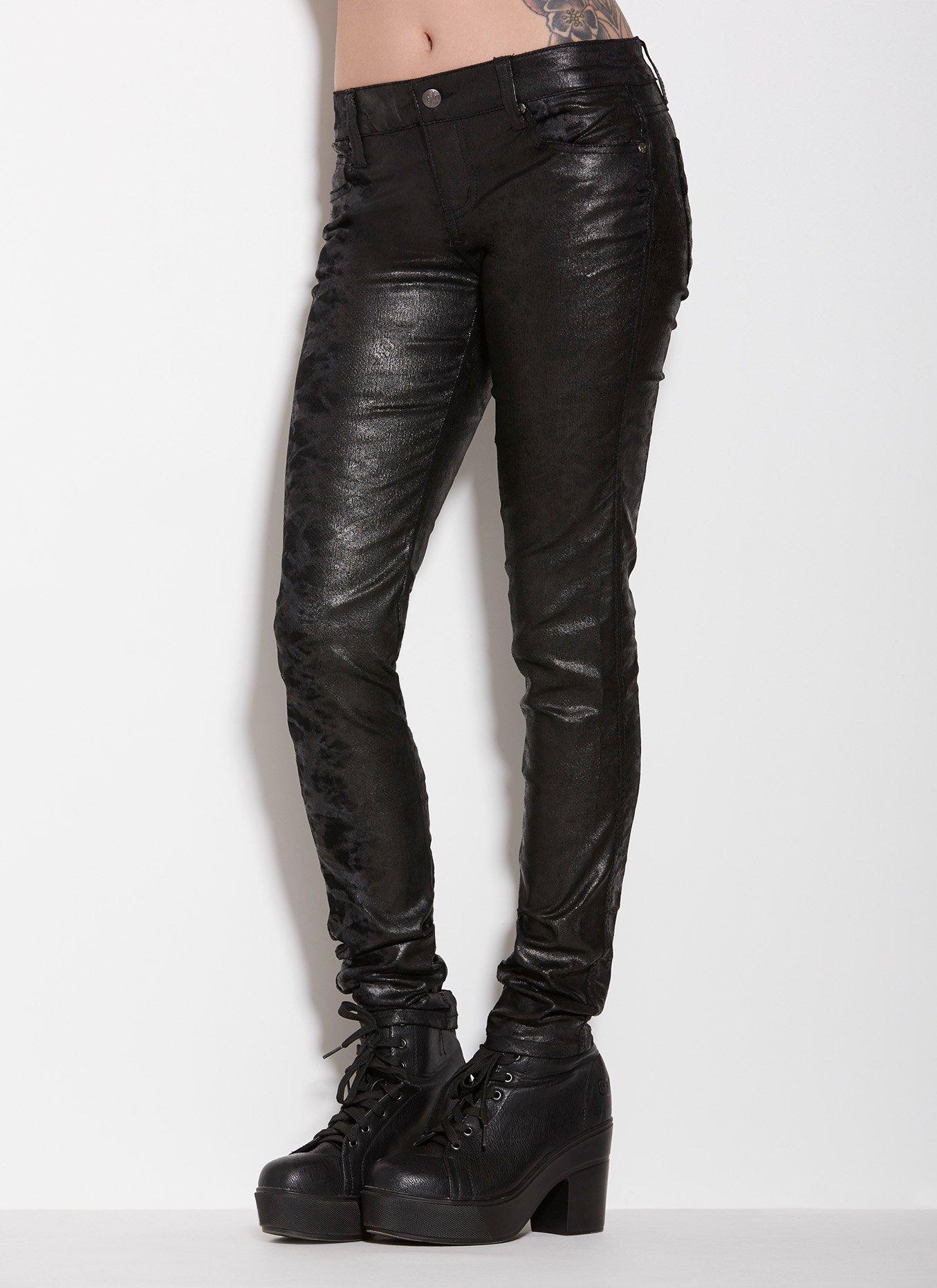 Tripp Oil Slick Coated Pants, BLACK, hi-res