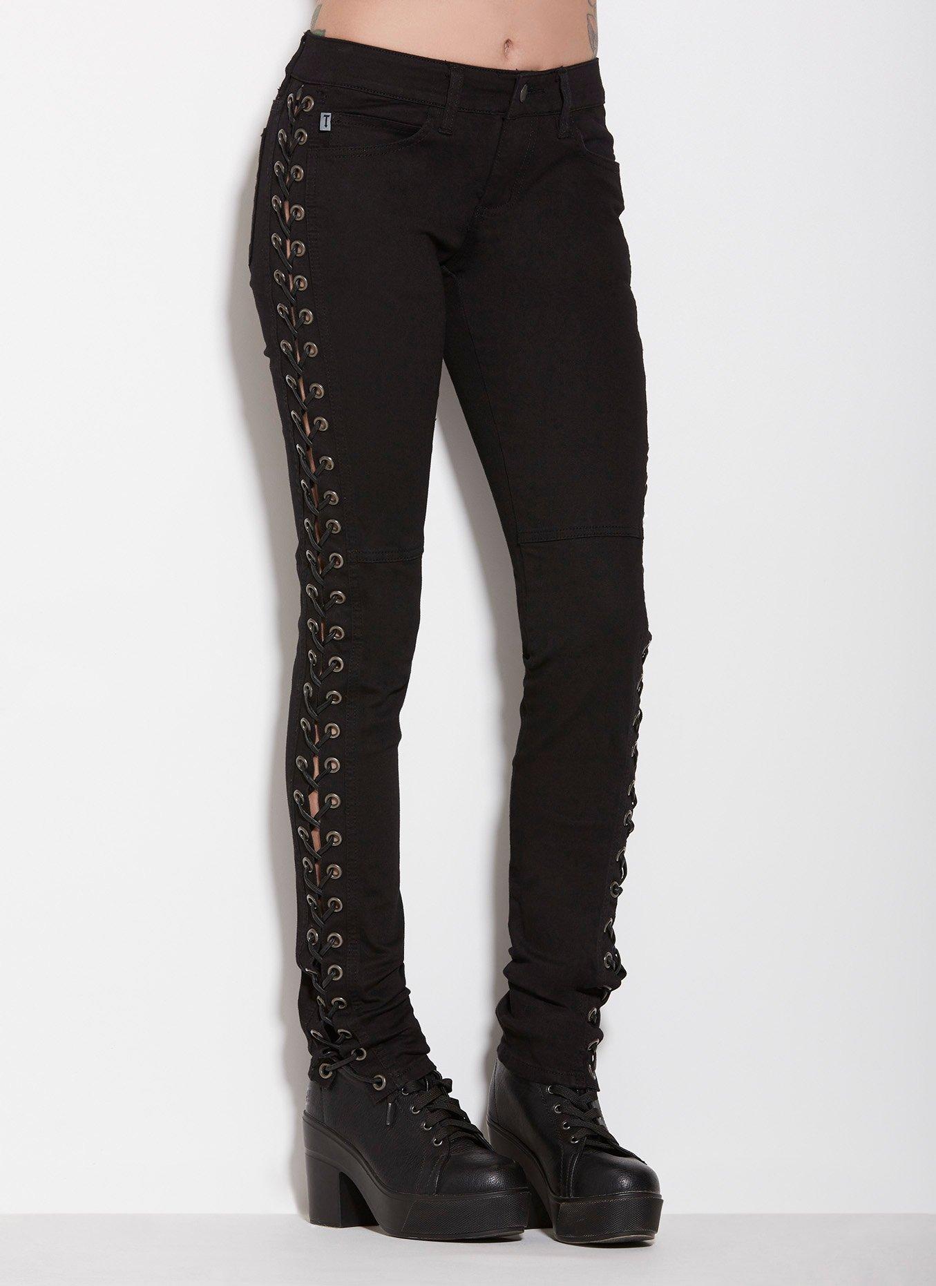 Tripp Lace-Up Denim Jeans, MEDIUM WASH, hi-res