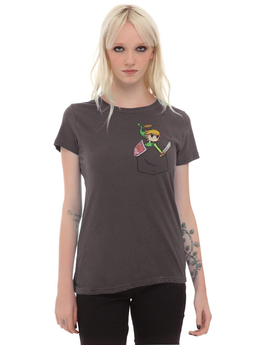 The Legend Of Zelda Link Pocket Girls T-Shirt, , hi-res