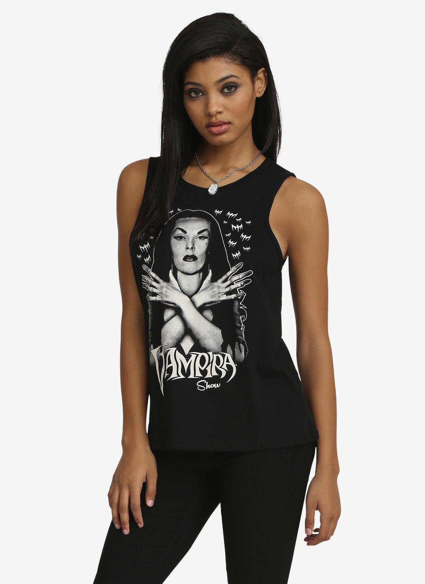 The Vampira Show Muscle Tee, BLACK, hi-res