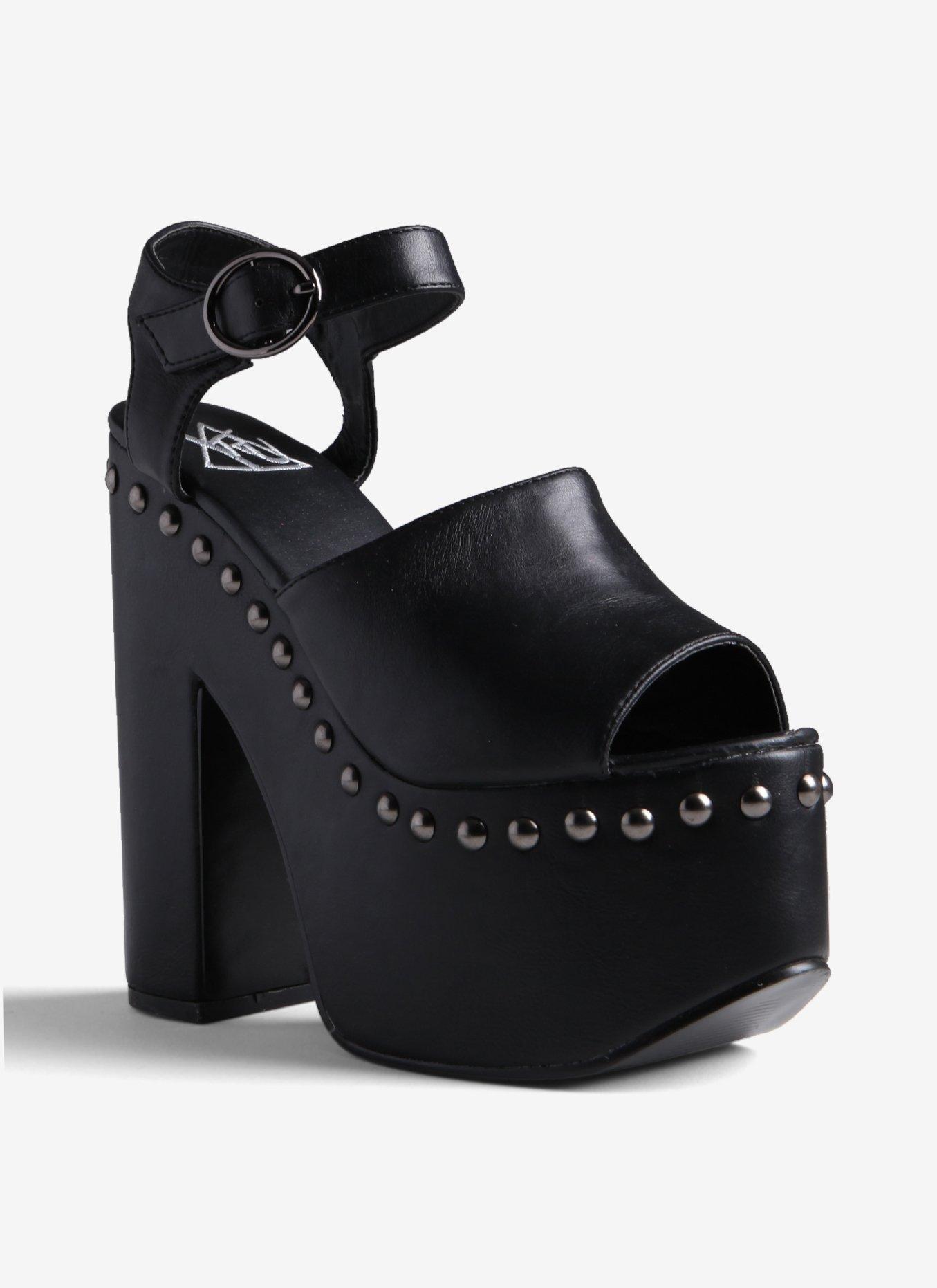 YRU Daydream Studded Platform Heel, BLACK, hi-res