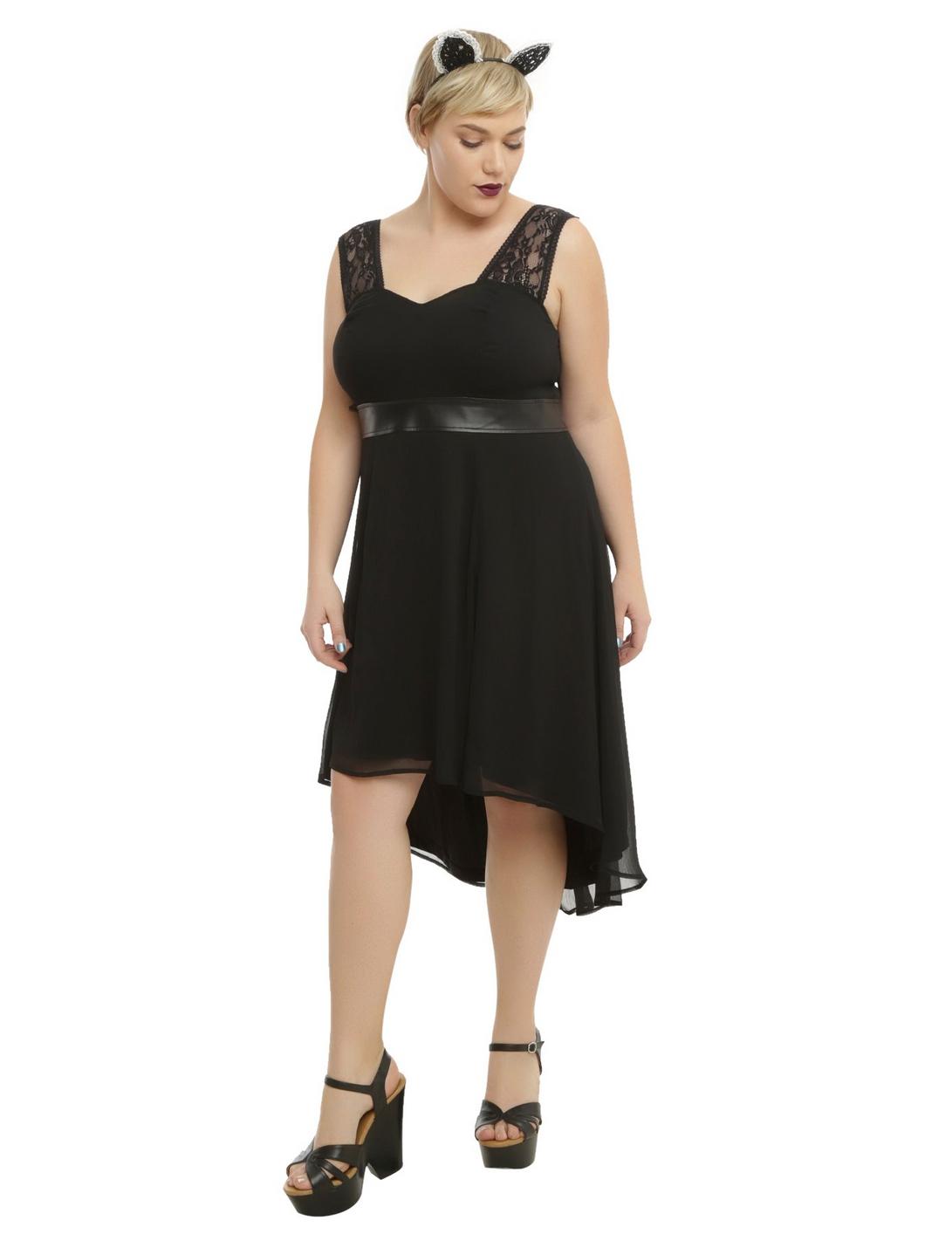 Tripp Black Hi-Low Dress Plus Size, BLACK, hi-res