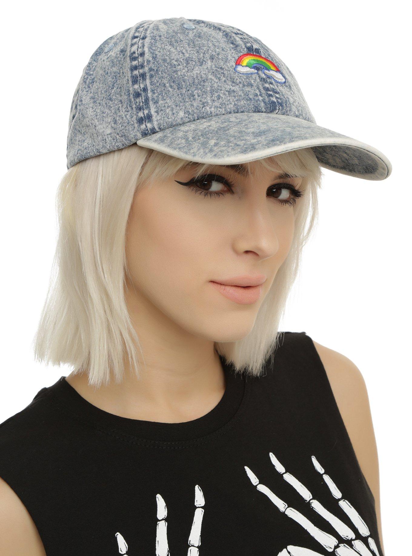 Rainbow Denim Hat | Hot Topic