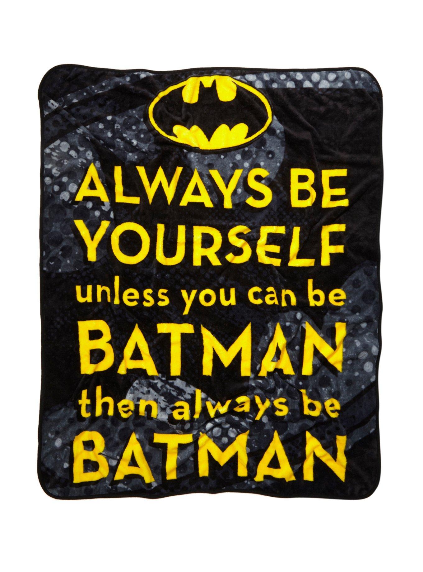 DC Comics Batman Be Yourself Plush Throw, , hi-res
