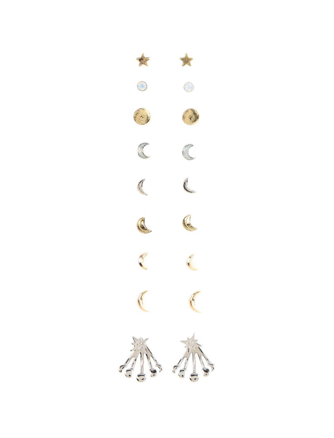 Moon Phases Earrings Set, , hi-res